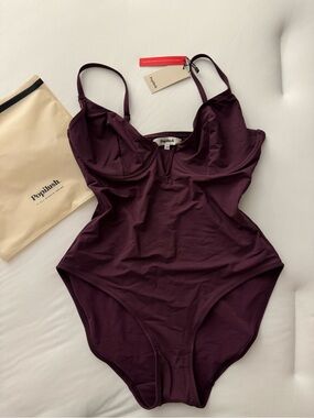 Popilush Women's Plum One-Piece Swimsuit